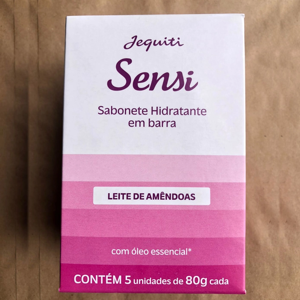 Jequiti Sensi Leite de Amêndoas Sabonete Hidratante em Barra 5x80g imagem 2